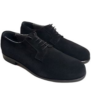 Pollini Men's  Black Suede Leather Derbies Size 10